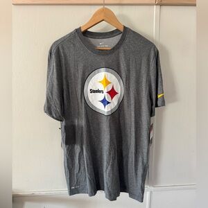 NWT Nike Pittsburgh Steelers Short Sleeve Grey Shirt Men’s Size Large